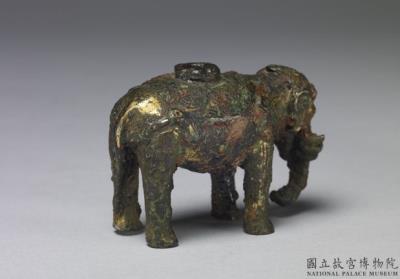 图片[3]-Gilt bronze in the form of an elephant, Ming dynasty-China Archive